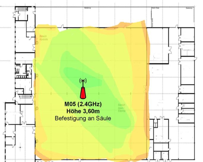 Beispiel einer WLAN Ausleuchtung