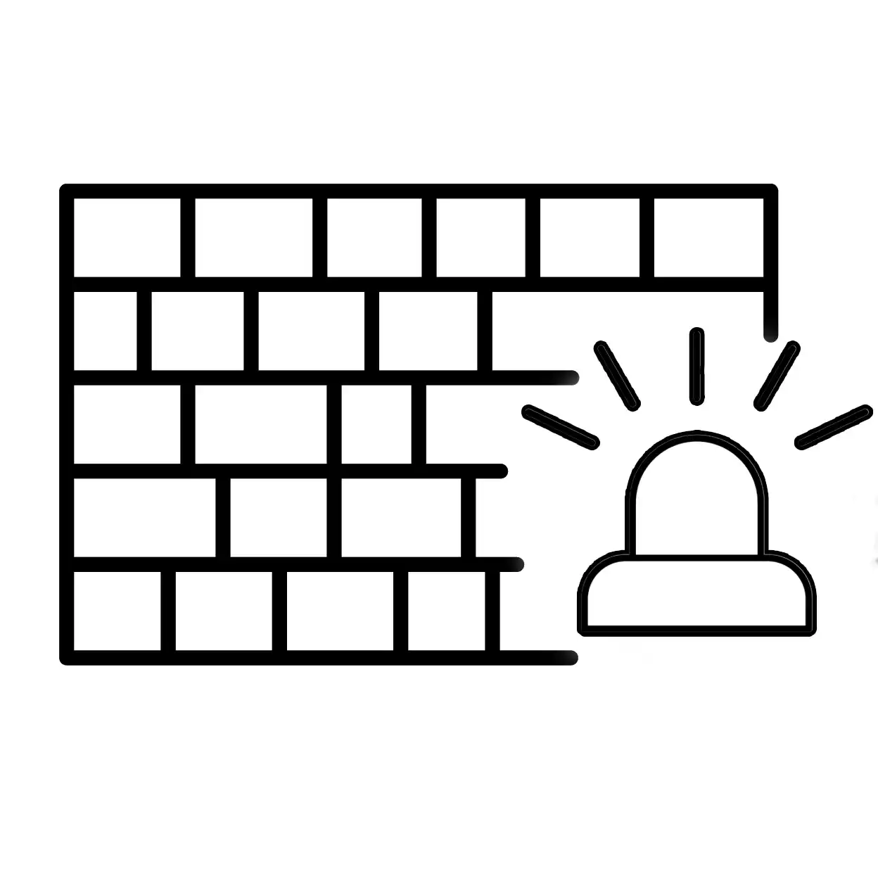 Blockieren und Alarmieren Icon