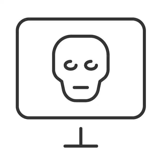 Ransomware KI Bedrohung Icon